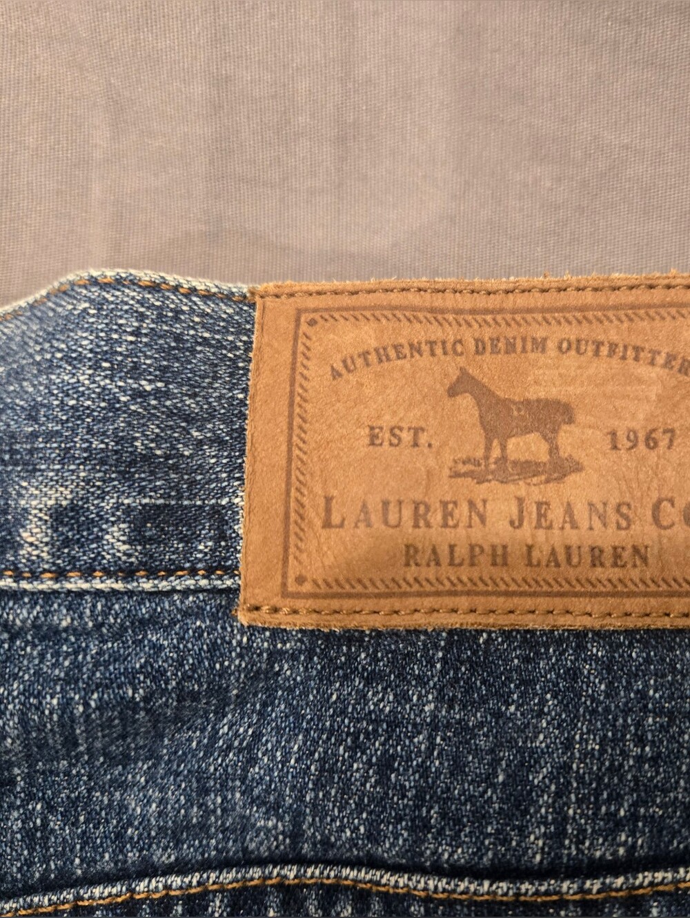 Vintage Ralph Lauren‎ Blue Denim Mini Skirt - Picture 3 of 6